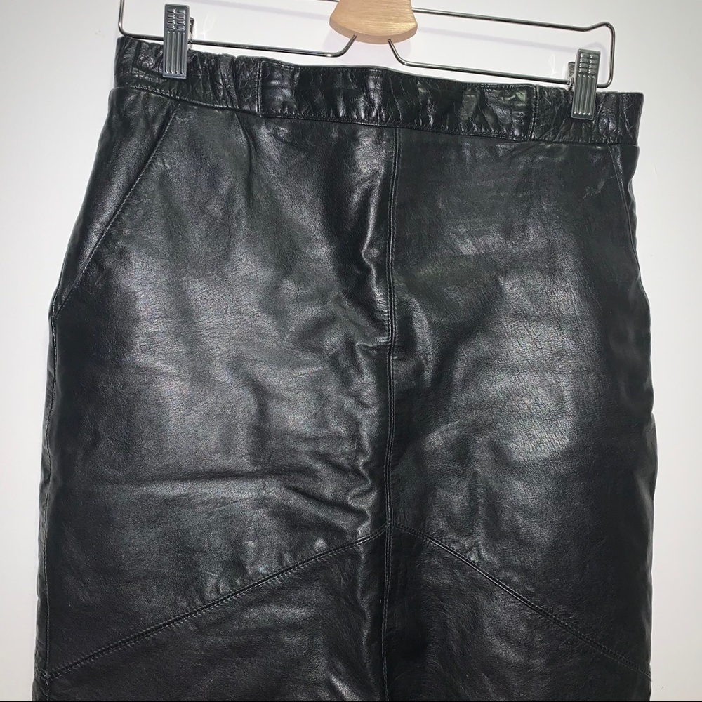 Black faux Leather Pixie Skirt